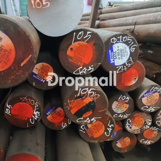 Thép tròn đặc S45C Huyndai Hàn Quốc - Đen