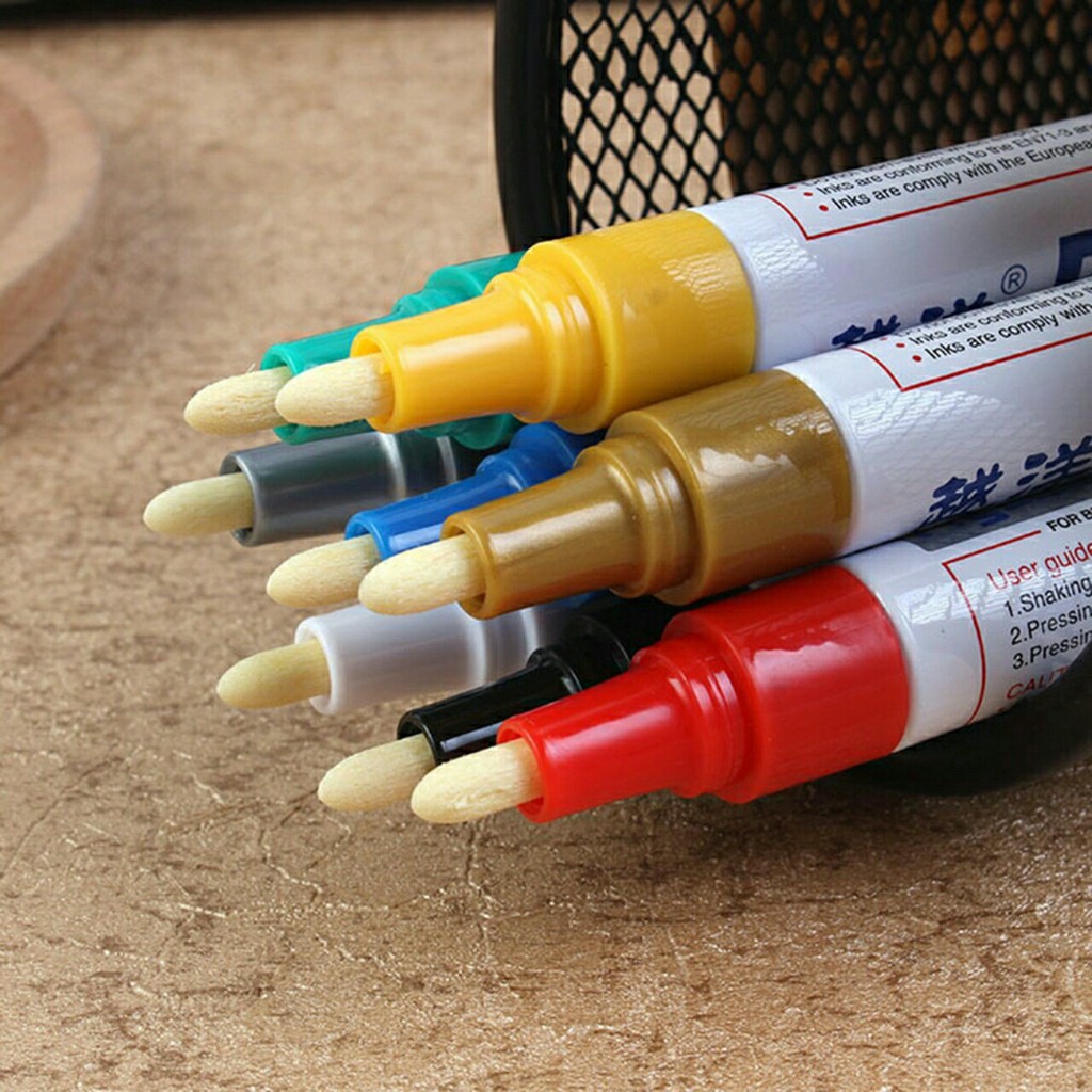 Bút Sơn Công Nghiệp Viết Được Trên Kính, Kim Loại, Gốm, Nhựa, Gỗ - Ngòi 2mm - 728 - Bút sơn màu Đỏ